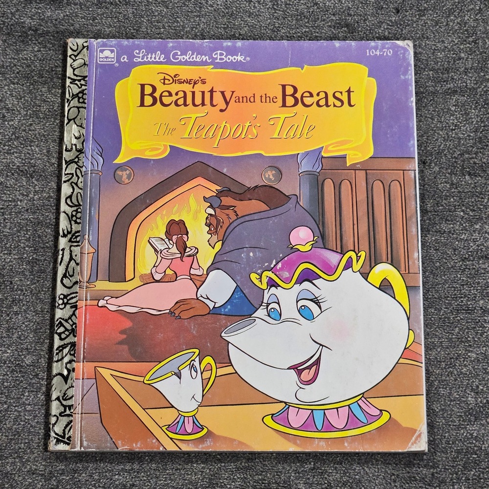 1993 Disney Beauty and the Beast The Teapots Tale Little Golden Book 104-70
